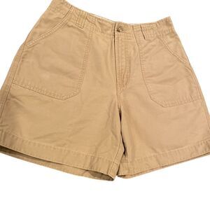 Columbia Khaki  Shorts Flat Front Size 6